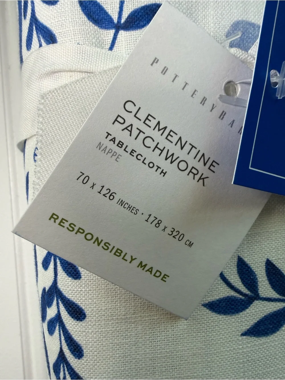 Pottery Barn Mark D Sikes Clementine Patchwork Tablecloth 70